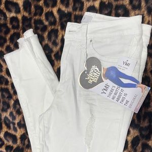 YMI white (wanna betta butt) anklet skinnies
